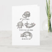 Funny Eat Drink Be Like Murphy Birthday カード (正面)