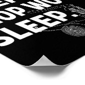 Funny Eat Sleep Chop Wood Repeat Lumberjack  ポスター (角)