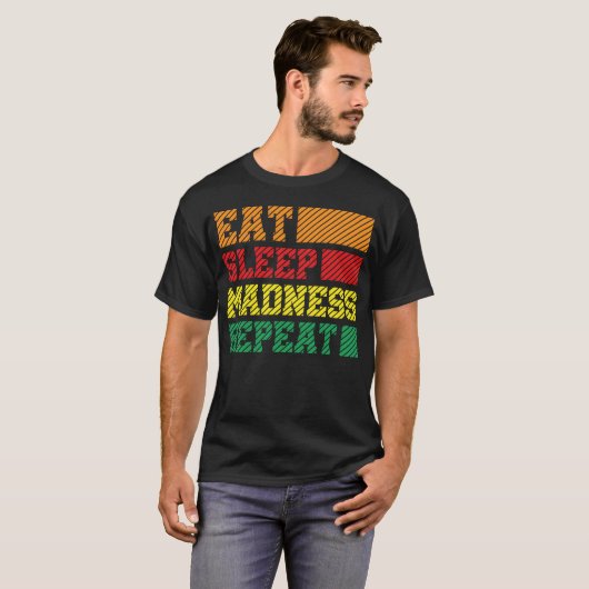 Funny Eat Sleep Madness Repeat March Madness 2023  Tシャツ (正面フル)