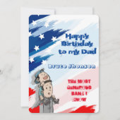 Funny Editable Card for Dad's Birthday 招待状 (正面)