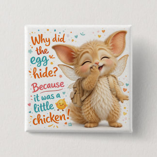 Funny Egg Dad Joke 缶バッジ