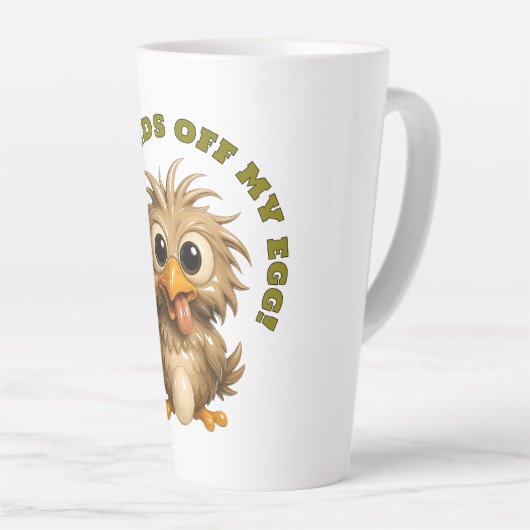 Funny Egg Guard カフェラテマグ (右アングル)