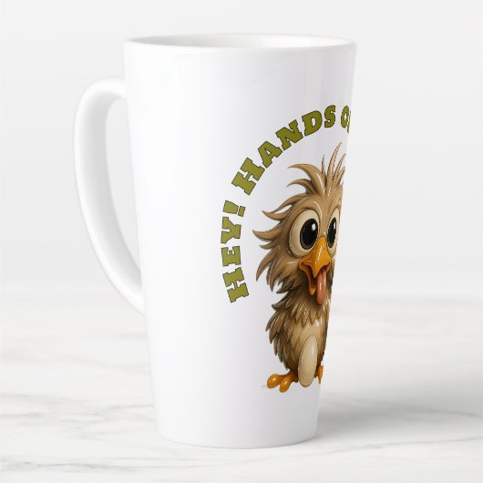 Funny Egg Guard カフェラテマグ (左アングル)