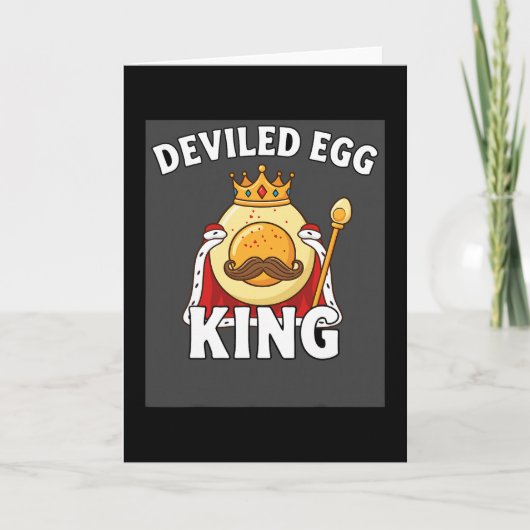 Funny Egg Pun Easter Brunch Thanksgiving Deviled E カード (正面)