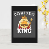 Funny Egg Pun Easter Brunch Thanksgiving Deviled E カード (黄色い花)