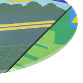 Funny Eggs Crossing the Road カッティングボード (角)