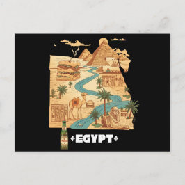 Funny Egypt Map Egyptian Vibes ポストカード