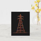 Funny Electric Pylon Christmas Graphics Lights Lov カード (黄色い花)