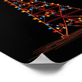 Funny Electric Pylon Christmas Graphics Lights Lov ポスター (角)