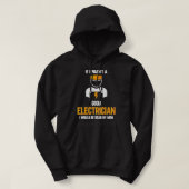 Funny Electrician Cool Electrical Engineer Design  パーカ (デザイン正面)