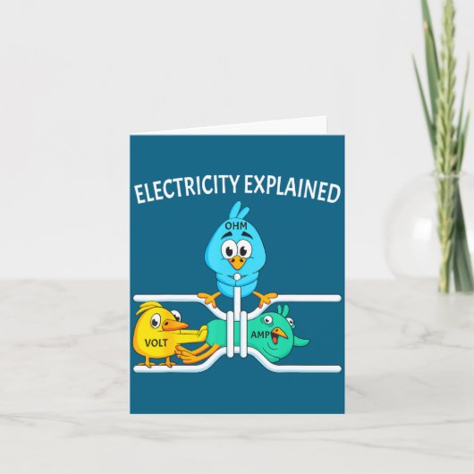Funny Electrician For Men Women Electricity Engine カード (正面)