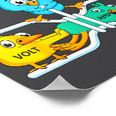 Funny Electrician For Men Women Electricity Engine ポスター (角)