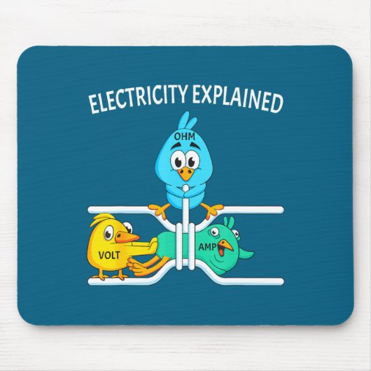 Funny Electrician For Men Women Electricity Engine マウスパッド (正面)