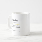 Funny Electrician Gift Coffee Mug コーヒーマグカップ (正面左)