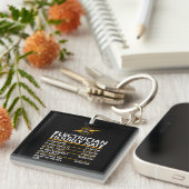 Funny Electrician Hourly Rate Table Humor Gift キーホルダー (正面右)