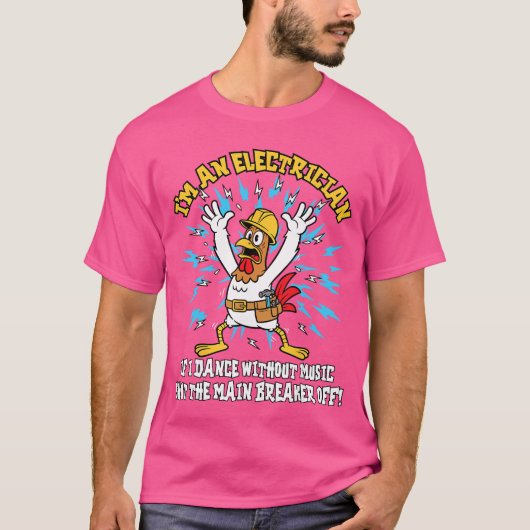 Funny Electrician Meme Dance Without Music Lineman Tシャツ (正面)