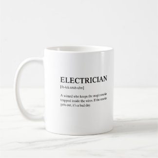 Funny Electrician Technical Meaning Description コーヒーマグカップ