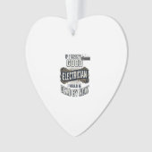 Funny Electrician Vintage Engraving Quote Design オーナメント (正面)