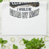 Funny Electrician Vintage Engraving Quote Design キッチンタオル (折り畳み)