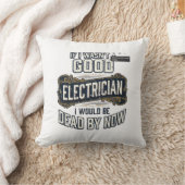 Funny Electrician Vintage Engraving Quote Design クッション (ブランケット)