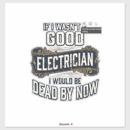 Funny Electrician Vintage Engraving Quote Design シール (シート)