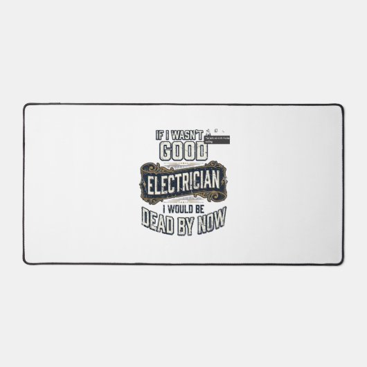 Funny Electrician Vintage Engraving Quote Design デスクマット (正面)