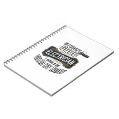 Funny Electrician Vintage Engraving Quote Design ノートブック (左側)