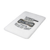 Funny Electrician Vintage Engraving Quote Design バスマット (アングル)