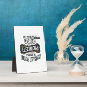 Funny Electrician Vintage Engraving Quote Design フォトプラーク (側面)