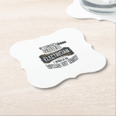 Funny Electrician Vintage Engraving Quote Design ペーパーコースター (アングル)