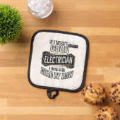 Funny Electrician Vintage Engraving Quote Design 鍋敷き (トップダウン)