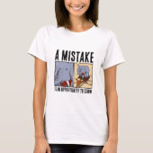 Funny Elephant A Mistake Is An Opportunity To Grow Tシャツ (正面)