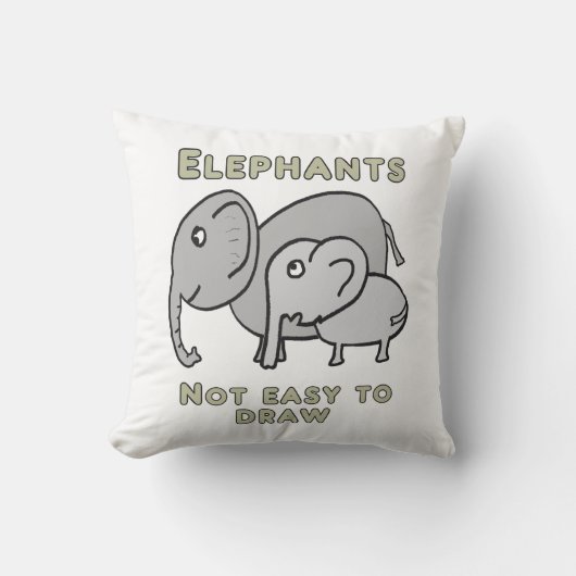 Funny Elephants クッション (正面)