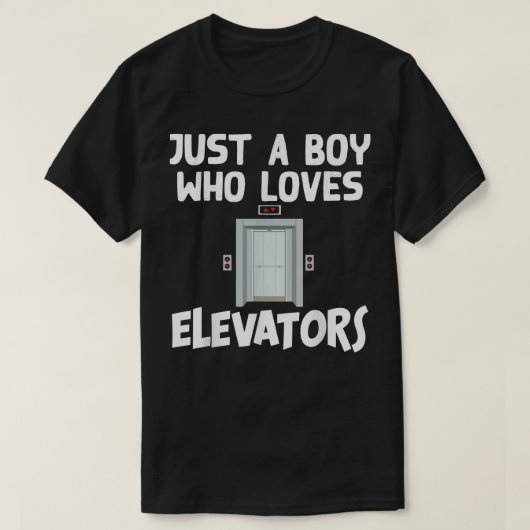 Funny Elevator Art For Boys Men Elevator Lover Rid Tシャツ (デザイン正面)