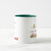 Funny elf coffee mug with your customizable face マグカップ (中央)