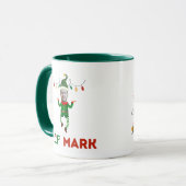 Funny elf coffee mug with your customizable face マグカップ (正面左)