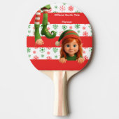 Funny Elf Face & Legs | North Pole Fun Christmas  卓球ラケット (正面)