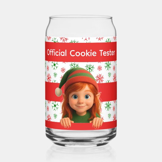 Funny Elf Faces & Legs | North Pole Fun Christmas  ガラス缶 (正面)