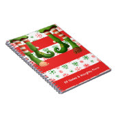 Funny Elf Faces & Legs | North Pole Fun Christmas  ノートブック (右側)