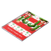 Funny Elf Faces & Legs | North Pole Fun Christmas  ノートブック (左側)