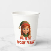 Funny Elf Faces | Official Cookie Tester Christmas 紙コップ (裏面)