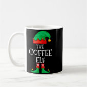 Funny Elf Family Christmas The Coffee Elf Sweater コーヒーマグカップ (左)