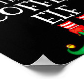 Funny Elf Family Christmas The Coffee Elf Sweater ポスター (角)