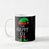 Funny Elf Family Christmas The Happy Elf Sweater M コーヒーマグカップ (左)