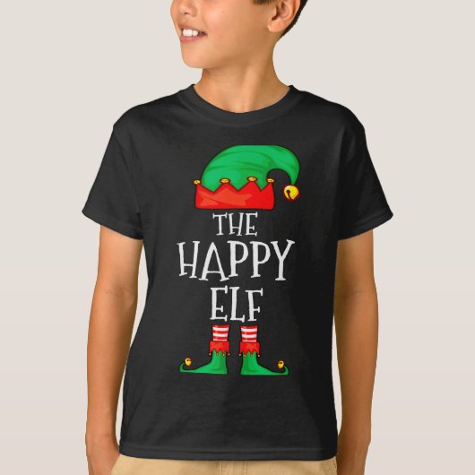 Funny Elf Family Christmas The Happy Elf Sweater M Tシャツ (正面)
