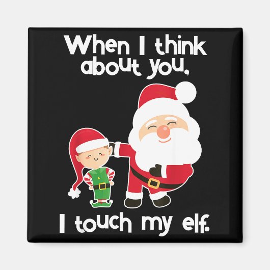 Funny Elf Inappropriate Adult Humor Christmas Gift マグネット (正面)