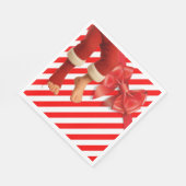 Funny Elf Legs Christmas | North Pole Mischief スタンダードランチョンナプキン (角)