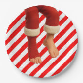 Funny Elf Legs Christmas | North Pole Mischief ペーパープレート (正面)