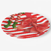 Funny Elf Legs Christmas | North Pole Mischief  ペーパープレート (アングル)