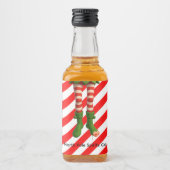 Funny Elf Legs Christmas | North Pole Mischief  リキュールボトルラベル (正面)